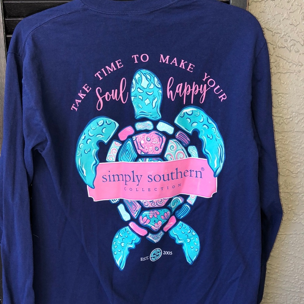 Navy blue simply southern longsleeve T-shirt